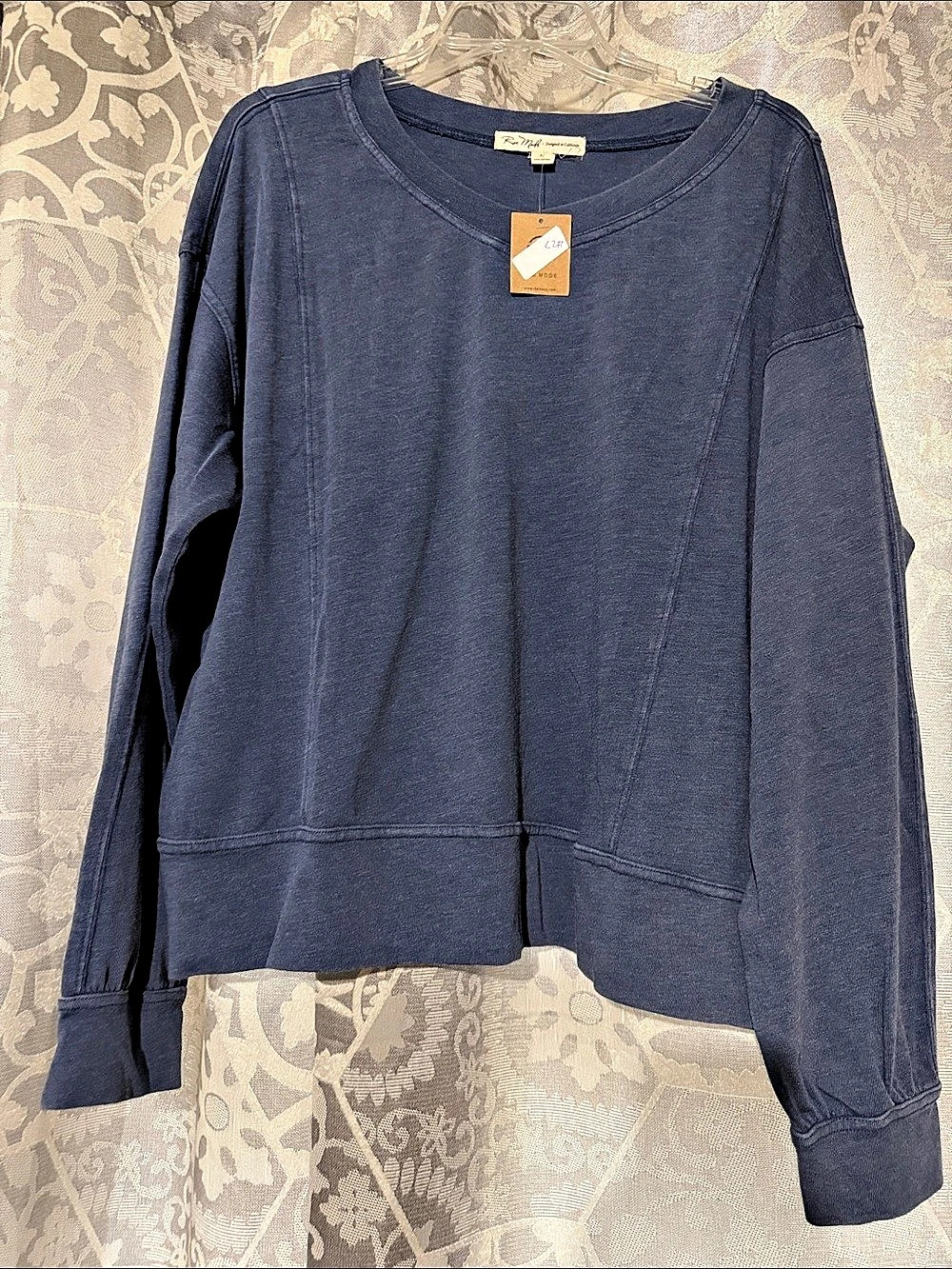 Rae Mode Long Sleeve Top Blue Large NWT